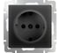 Розетка WERKEL WL08 SKG 01 IP20 с заземлением черный матовый a029860 1