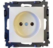 Розетка Econ Камелия 2п 10А 250В кремовая без рамки, K003BC