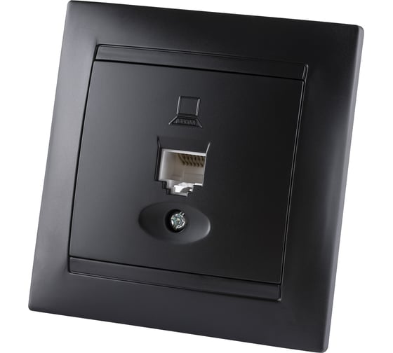 Компьютерная розетка RJ45 TDM ELECTRIC графит "Лама" SQ1815-0616