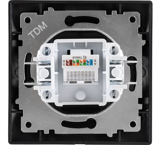 Компьютерная розетка RJ45 TDM ELECTRIC графит "Лама" SQ1815-0616