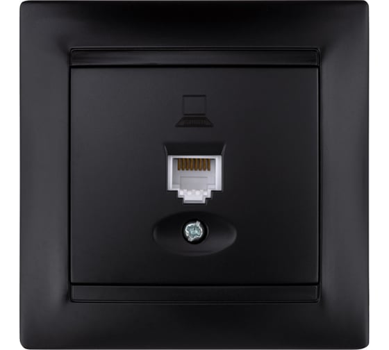 Компьютерная розетка RJ45 TDM ELECTRIC графит "Лама" SQ1815-0616 1