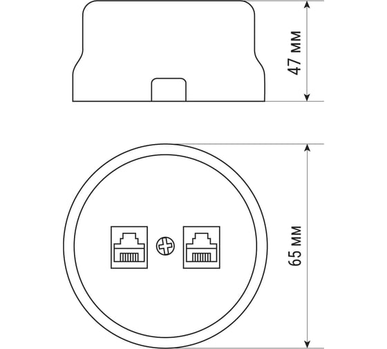 Компьютерная двойная розетка RJ45 TDM ELECTRIC коричневая «Болонь» SQ1820-0451