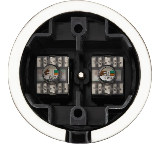 Компьютерная двойная розетка RJ45 TDM ELECTRIC черная «Болонь» SQ1820-0251