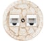 Компьютерная двойная розетка RJ45 TDM ELECTRIC мраморная «Болонь» SQ1820-0151 1