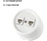 Телефонная двойная розетка RJ11 TDM ELECTRIC белая «Болонь» SQ1820-0050 4