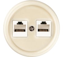 Компьютерная двойная розетка RJ45 TDM ELECTRIC сл. кость «Болонь» SQ1820-0351