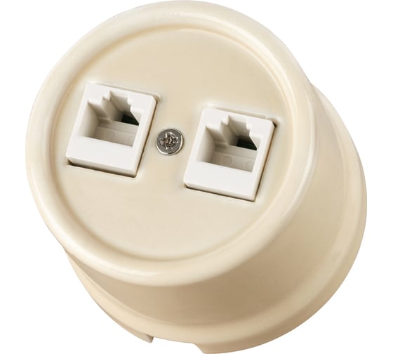 Компьютерная двойная розетка RJ45 TDM ELECTRIC сл. кость «Болонь» SQ1820-0351
