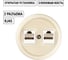 Компьютерная двойная розетка RJ45 TDM ELECTRIC сл. кость «Болонь» SQ1820-0351 2