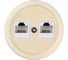Телефонная двойная розетка RJ11 TDM ELECTRIC слоновая кость «Болонь» SQ1820-0350 1