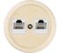 Телефонная двойная розетка RJ11 TDM ELECTRIC слоновая кость «Болонь» SQ1820-0350 1