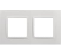 Рамка для розеток и выключателей ЭРА Elegance 14501201 Classic, на 2 поста, белый Б0060576