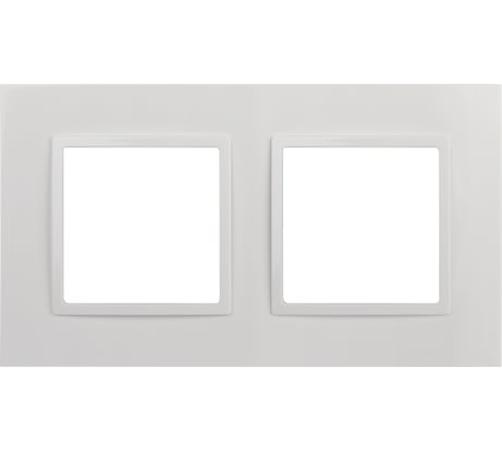 Рамка для розеток и выключателей ЭРА Elegance 14501201 Classic, на 2 поста, белый Б0060576