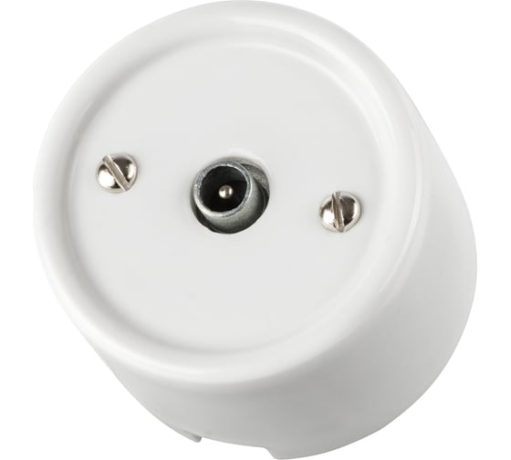 Оконечная TV розетка TDM ELECTRIC белая «Болонь» SQ1820-0053