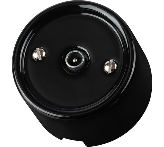 Проходная TV розетка TDM ELECTRIC черная «Болонь» SQ1820-0254