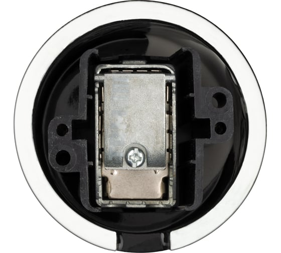 Проходная TV розетка TDM ELECTRIC черная «Болонь» SQ1820-0254