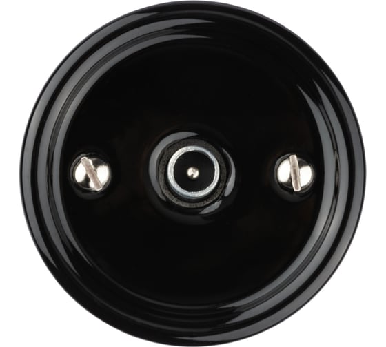 Проходная TV розетка TDM ELECTRIC черная «Болонь» SQ1820-0254