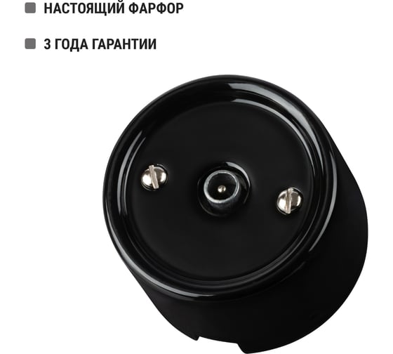 Проходная TV розетка TDM ELECTRIC черная «Болонь» SQ1820-0254