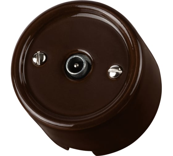 Оконечная TV розетка TDM ELECTRIC коричневая «Болонь» SQ1820-0453