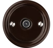 Проходная TV розетка TDM ELECTRIC коричневая «Болонь» SQ1820-0454