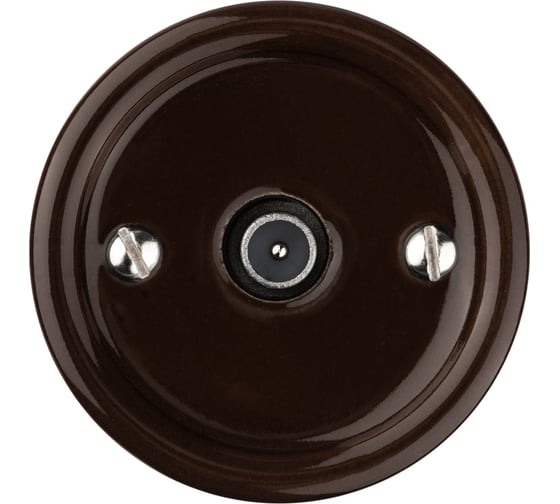 Проходная TV розетка TDM ELECTRIC коричневая «Болонь» SQ1820-0454
