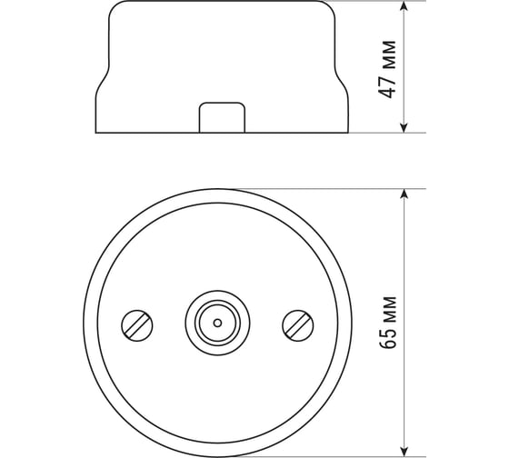 Проходная TV розетка TDM ELECTRIC белая «Болонь» SQ1820-0054