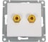 Двойная аудиорозетка Systeme Electric Atlasdesign лотос ATN001387 1