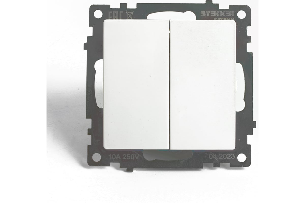 2-клавишный переключатель STEKKER (механизм), gls10-7107-01 , 250v, 10а ...