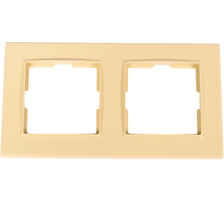 Рамка на два поста Econ Камелия кремовая, K025C