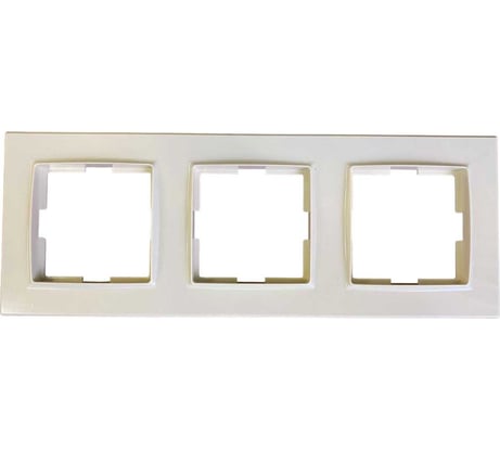 Рамка на три поста Econ Камелия кремовая, K026C