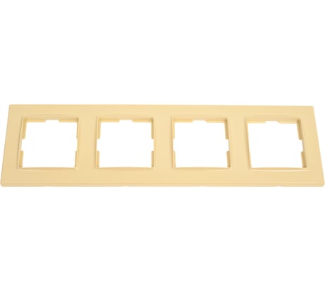 Рамка на четыре поста Econ Камелия кремовая, K027C