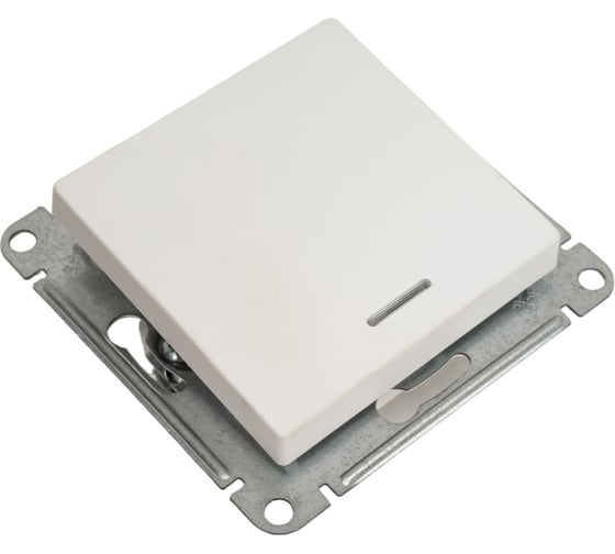 1-клавишный выключатель с подсветкой Systeme Electric Atlasdesign лотос, сх.1а, 10ах, механизм ATN001313