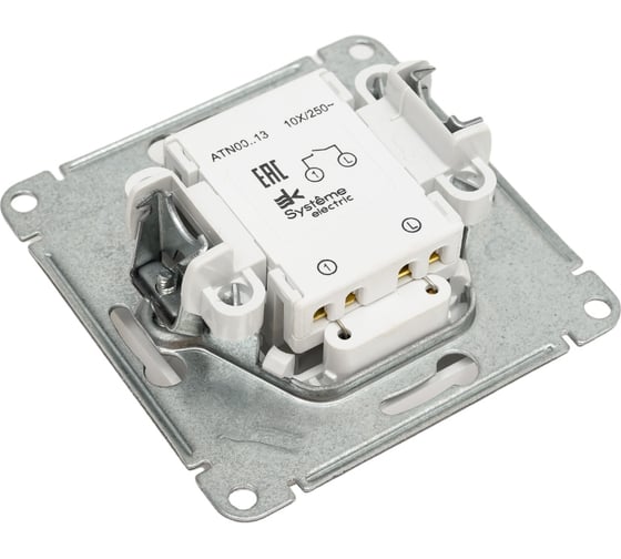 1-клавишный выключатель с подсветкой Systeme Electric Atlasdesign лотос, сх.1а, 10ах, механизм ATN001313