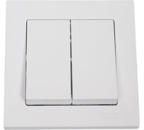 2-клавишный выключатель Systeme Electric Atlasdesign лотос, сх.5, 10ах, в сборе ATN001352