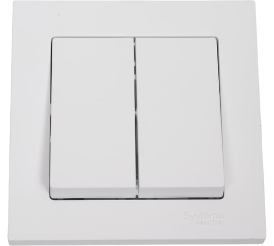 2-клавишный выключатель Systeme Electric Atlasdesign лотос, сх.5, 10ах, в сборе ATN001352 1