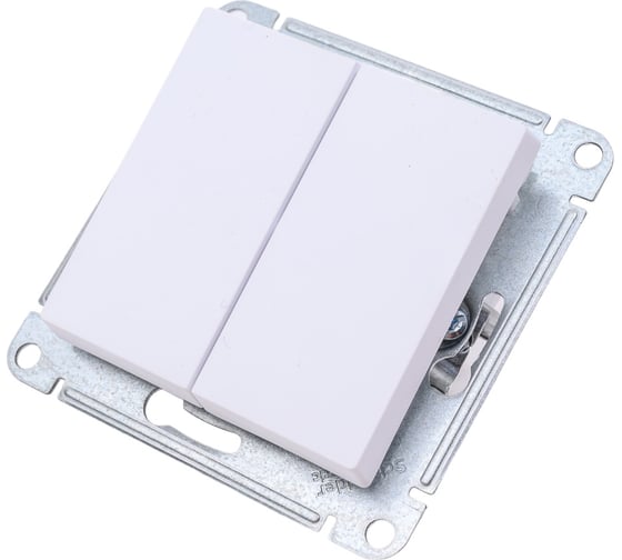 2-клавишный выключатель Systeme Electric Atlasdesign лотос, сх.5, 10ах, механизм ATN001351