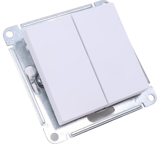 2-клавишный выключатель Systeme Electric Atlasdesign лотос, сх.5, 10ах, механизм ATN001351