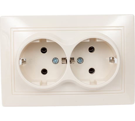 Розетка GENERICA 2мес. с з/к без з/ш 16а кер. кварта крем. ERK21-K33-16-K