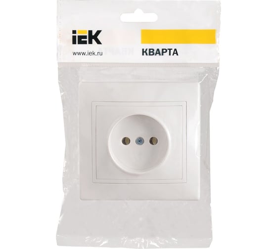 1-местная розетка IEK Рс10-2-кб без заземляющего контакта и защитных шторок 10а керамика кварта бел. ERK10-K01-10-K