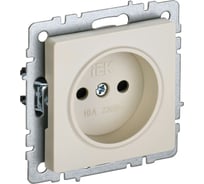 Розетка IEK Brite без заземляющего контакта, с защитными шторками 10а рсш10-2-бркр беж. BR-R13-10-K10