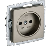 Розетка IEK Brite без заземляющего контакта, с защитными шторками 10а рсш10-2-брш шамп. BR-R13-10-K37