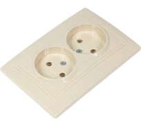 Розетка GENERICA 2мес. без з/к и з/ш 10а кер. кварта крем. ERK20-K33-10-K