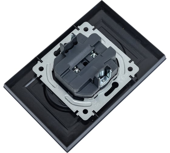 2-я розетка IEK Brite без заземляющего контакта и шторок 10а в сборе рс12-2-брм мар. BR-R20-10-K35-F