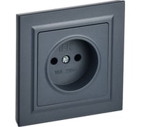 Розетка IEK Brite без заземляющего контакта и шторок 10а в сборе рср10-1-0-брм мар. BR-R10-10-K35-F