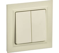 2-клавишный выключатель IEK Brite 10а в сборе вср10-2-0-бркр беж. BR-V20-0-10-K10-F