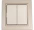 2-клавишный выключатель IEK Brite 10а в сборе вср10-2-0-брш шамп. BR-V20-0-10-K37-F 2