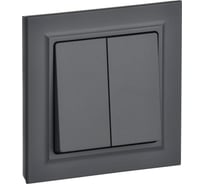 2-клавишный выключатель IEK Brite 10а в сборе вср10-2-0-брг граф. BR-V20-0-10-K53-F