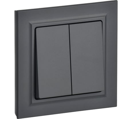 2-клавишный выключатель IEK Brite 10а в сборе вср10-2-0-брг граф. BR-V20-0-10-K53-F