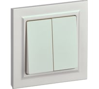 2-клавишный выключатель IEK Brite 10а в сборе вср10-2-0-брж жемч. BR-V20-0-10-K36-F