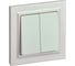 2-клавишный выключатель IEK Brite 10а в сборе вср10-2-0-брж жемч. BR-V20-0-10-K36-F 1