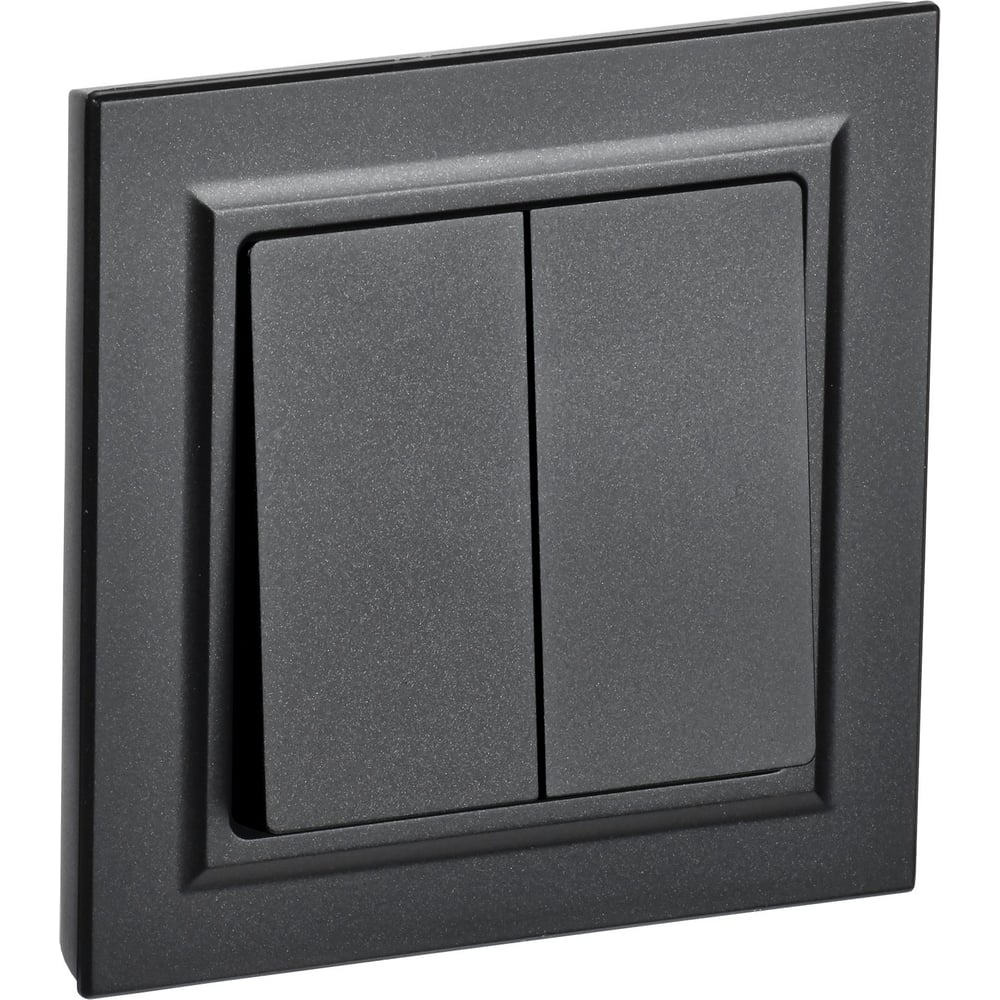 2-клавишный выключатель IEK Brite 10а в сборе вср10-2-0-брч черн. BR ...